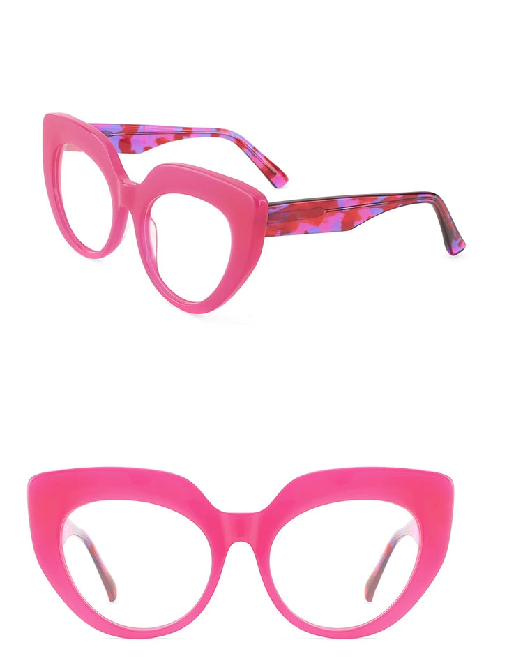 Stock Low Price Cat Eye Acetate Optical Frames for Glasses