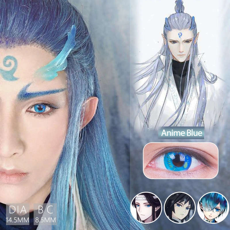 OEM Natural Blue Color Contacts Yearly Use Eye Lenses High Quality Prosthetic Contact Lenses for Eyes