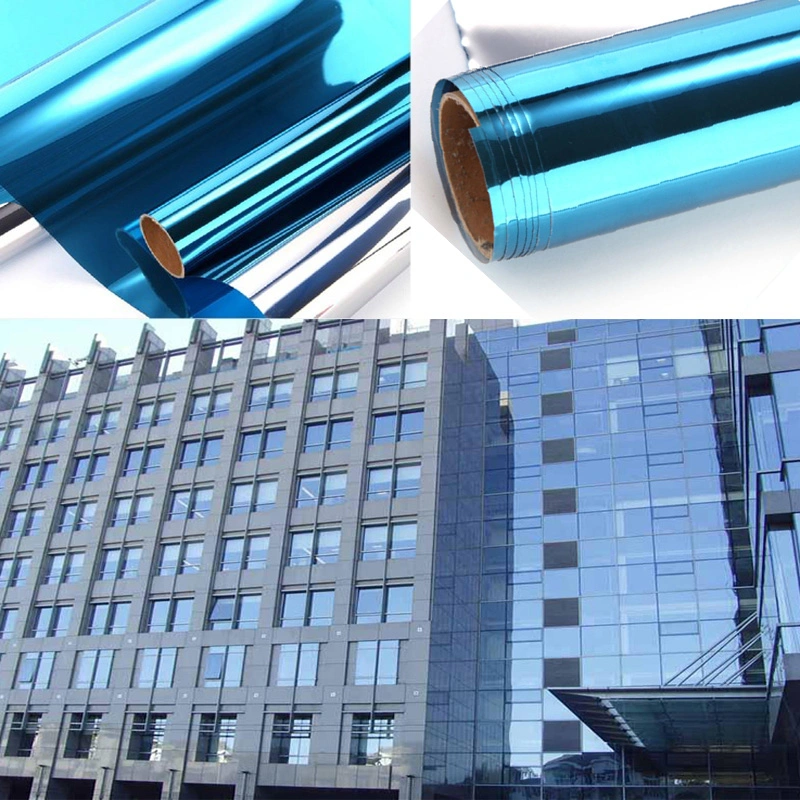 Golden Silver Effect Glass Wall Decorate Dichroic Film Building Glass Tint Films Photochromic Window Film