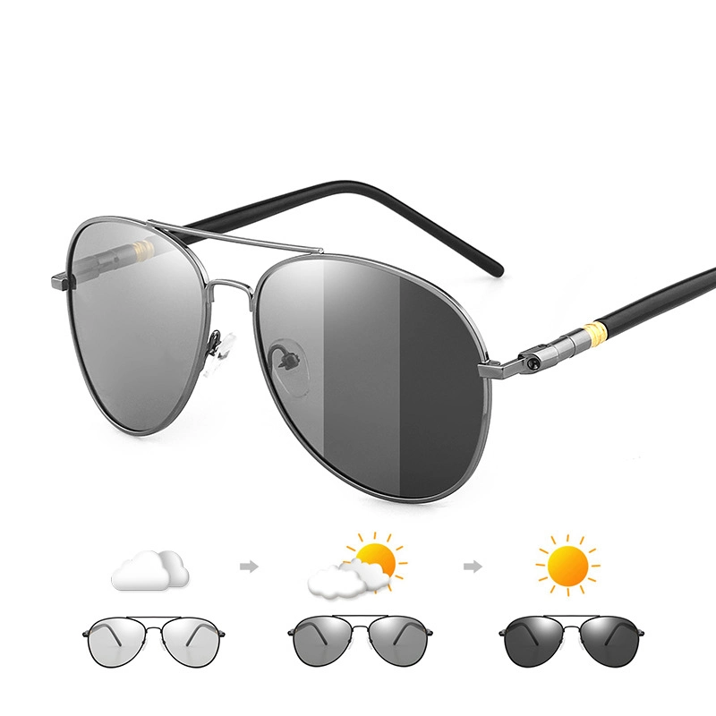 New Fashion Photochromic Sunglasses Men Women Polarized Pilot Sun Glasses Anti-Glare Driving Eyeglasses UV400