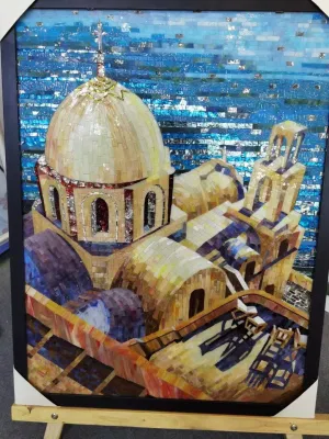 Arte de fusión Mosaico Puzzle de azulejos moderno Mural de pared de patrón Diseño de patrón decorativo artesanal