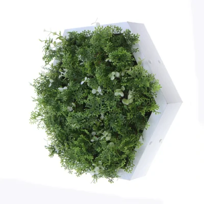 Interior de estilo Uland diversas plantas en 3D de arte falso bastidor de pared verde para la decoración del hotel