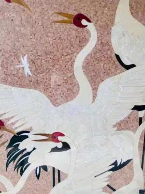 Arte de fusión Mosaico Puzzle de azulejos moderno Mural de pared de patrón Diseño de patrón decorativo artesanal