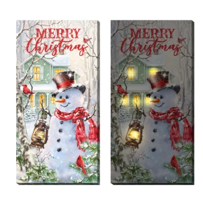 Mayorista personalizados de Navidad Decoración de pared LED de pintura arte