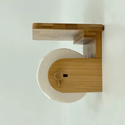  Papel de papel de papel de papel de papel de baño de bambú con pared de estante Montado