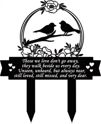  Decoraciones de Cementerio de Metal para la Pájaro de la Condolencias placas conmemorativas para Afuera aquellos que nos encantan no se van Amar grave estaca de placa Para el jardín exterior