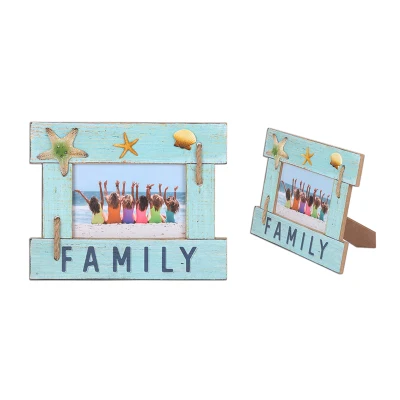 Una casa Handmade decorativos exclusivos de apertura de 4X6 Panel de madera de la imagen de la playa el marco de fotos personalizado