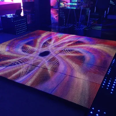 P3,91 P4,81 escenario Alquiler de baldosas interactivas de suelo Video a todo color Pantalla LED para fiestas de boda