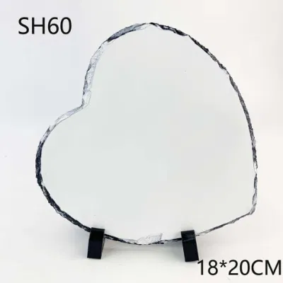 18*20cm el amor forma por sublimación de pizarra en blanco el marco de fotos para la boda SH60