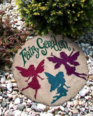  La buena vida Ladybug Trampolín piedra decorativa para jardín
