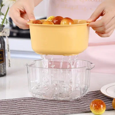 Comida Frutas de drenaje Cesta para Casa Cocina Camping Multi-function Wash Cesta de almacenamiento de la caja de fruta