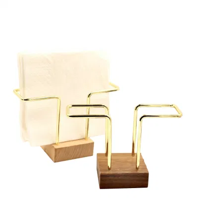  Soporte de madera maciza moderno de oro de acero inoxidable con Soporte de madera