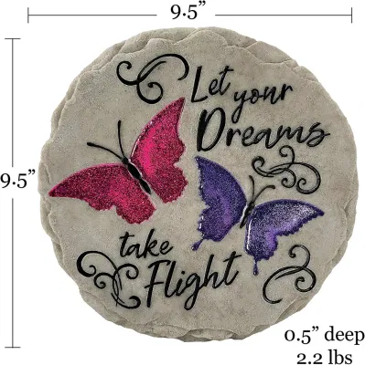 Deje que sus sueños Trampolín piedra decorativa para jardín
