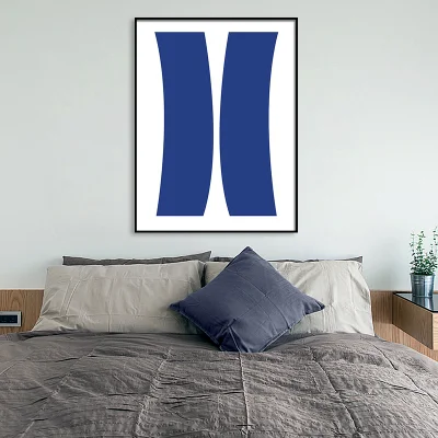 Ins Nordic Abstract Painting Living Room encima de Chimenea Azul Watercolor Decoración de pared de arte