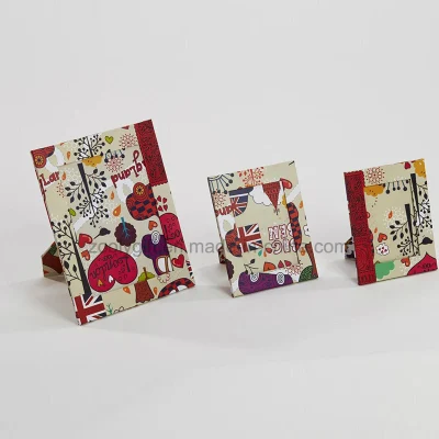  El marco de fotos de papel de escritorio personalizar el marco de fotos de cuero de PU