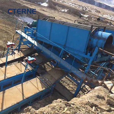  El lavado de mineral de la minería de oro de la planta de cribado Trommel lavar giratorio Separador de minerales