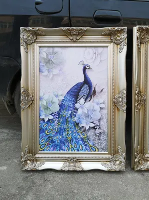  Europeo de la imagen de lujo Vintage Oil Painting Foto Marcos de Madera