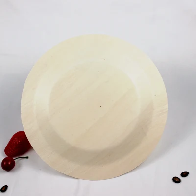 Restaurante redondo biodegradable Eco-friendly Cena platos de madera desechables