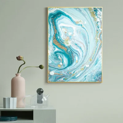  HD de gran formato de venta al por mayor de la lámina de oro del bastidor pintura abstracta de lienzo de pared Arte