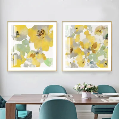  Flor Floral Abstracto Canvas pared Arte Pintura moderna Casa habitación Decoración impresión cuadro enmarcado Mostrar Arte barato personalizado