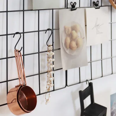 Rejilla de pared de alambre de malla metálica multifunción con clips pantalla para colgar fotos para decoración de pared, pantalla de arte de Ins pared de imagen