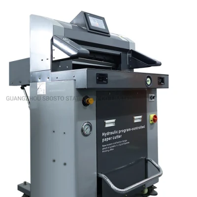  Cortadora de papel múltiple Programa hidráulico controlado máquina de corte de papel Sbosto Cortador de papel