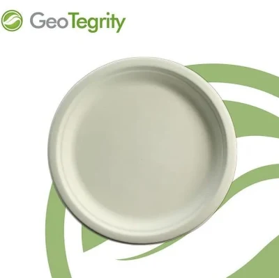 Papel biodegradable desechable ecológico placas ovaladas para alimentos o frutas