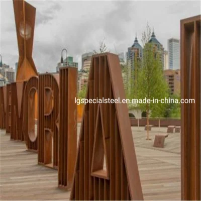 Liange Impermeable laminados en frío Q355gnh Q295gnh chapas de acero Corten Acero al carbono Ms metal decorativo exterior jardín placas de pared de retención