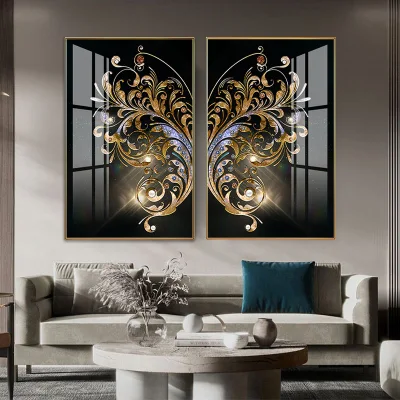  Arte Arte decoración Pinturas animales todavía vida Diamante Porcelana Cristal Arte de la pared