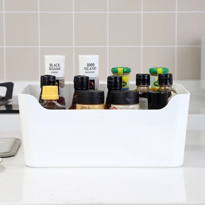 Cocina PP Organizador de almacenamiento de juguetes Cesta para ropa libros cesta de frutas Alimentos bebidas soporte de almacenamiento almacenamiento multimedia Cesta de plástico de cocina