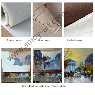  Ciudad moderna de gran tamaño de lienzo paisaje Pintura al Óleo de arte de pared