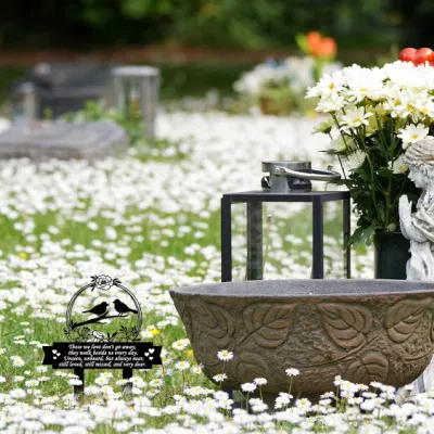 Decoraciones de Cementerio de Metal para la Pájaro de la Condolencias placas conmemorativas para Afuera aquellos que nos encantan no se van Amar grave estaca de placa Para el jardín exterior