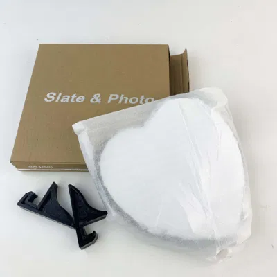 18*20cm el amor forma por sublimación de pizarra en blanco el marco de fotos para la boda SH60