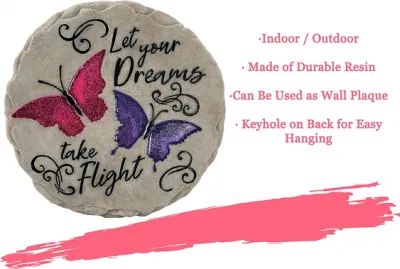 Deje que sus sueños Trampolín piedra decorativa para jardín