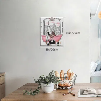 Precio de mayorista de impresión de lienzo Negro Chica de moda el arte de pared