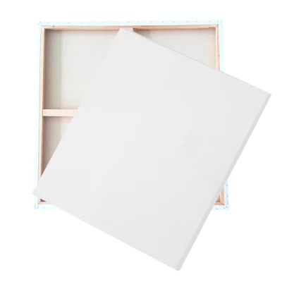 China barato Artista estirado Pintura poliéster tejido algodón Pino Madera Lienzo en blanco de marco
