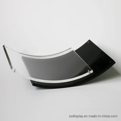  Vidrio de plexi Photo Frame curvo para mesa de la visualización de imágenes