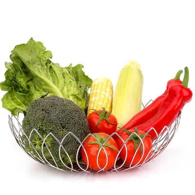 Bandeja de frutas tejidas al estilo nórdico almacenamiento de drenaje de frutas y verduras Cesta