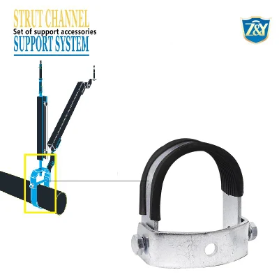  Heavy Duty colgador de tubo de acero galvanizado abrazaderas de tubo de liberación rápida