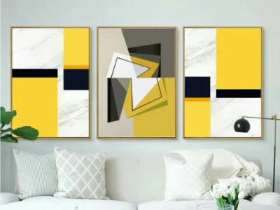 La decoración de la pintura decorativa abstracta pintura al óleo, variada composición geométrica de la pintura