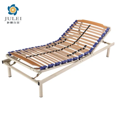  Cama doble ajustable moderna Ascensor bastidor de madera armazón inclinado