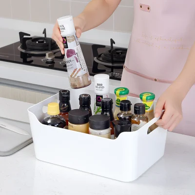 Cocina PP Organizador de almacenamiento de juguetes Cesta para ropa libros cesta de frutas Alimentos bebidas soporte de almacenamiento almacenamiento multimedia Cesta de plástico de cocina