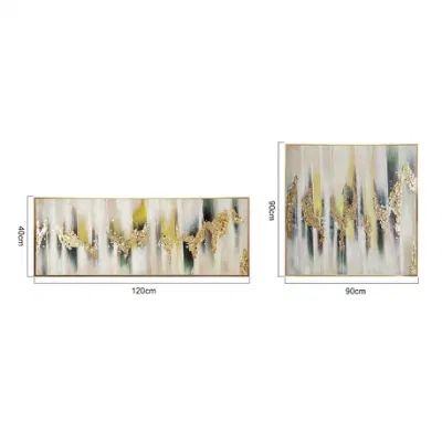 Resumen de las artes decorativas en casa de los países nórdicos dormitorio pared cuelgan grandes hechos a mano pinturas al óleo de la imagen