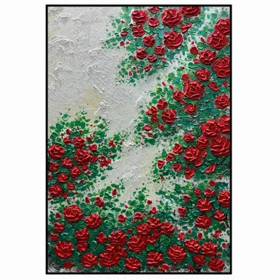Flores grandes Hand-Painted Salón decorativos decorativos colgantes tridimensional Óleo