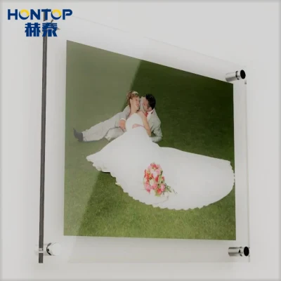  Creativa elegante boda clara recuerdo regalo foto Mostrar Promoción personalizada Diseño Showcase Acrílico Digital foto magnético marco