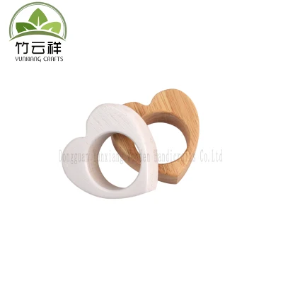 Napkin Rings de corazón de madera - para bodas, cenas o fiestas Uso diario