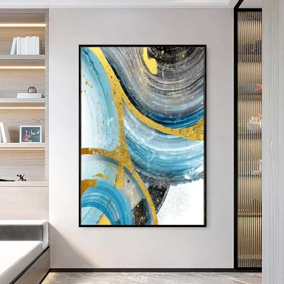 Abstract High End Colorful Picture Decorative Wall Art Floating Frame Lienzo Pintura decoración del hogar