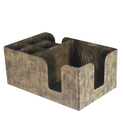 Caja de barra metálica de soporte de servilleta de acero inoxidable chapado en oro