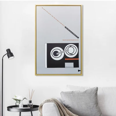  Arte moderno Negro y Blanco Gris Imágenes Abstract Pintura Poster Colgar detrás de la decoración de la pared del sofá