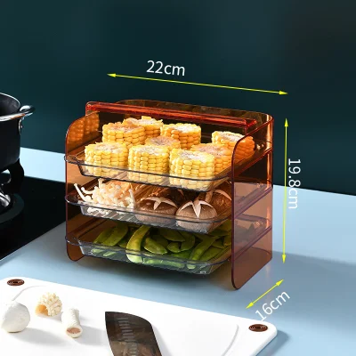Cocina Bandeja de preparación de verduras sin perforación Multi-función Collapsible de servir de alimentos Bandejas